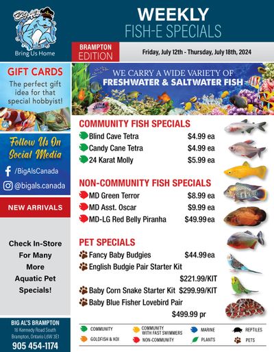 Big Al's (Brampton) Weekly Specials July 12 to 18