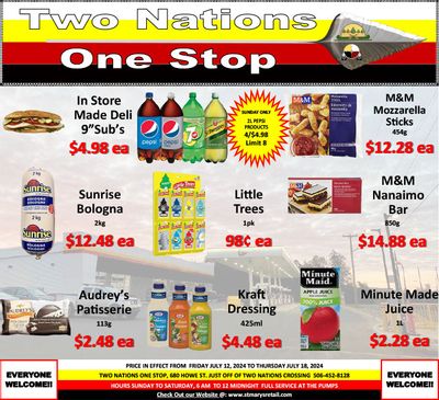 Two Nations One Stop Flyer July 12 to 18