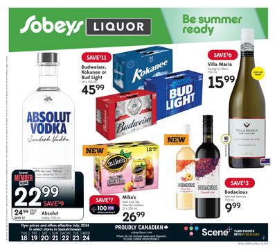 Sobeys (SK) Liquor Flyer July 18 to 24