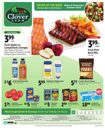 Clover Farm (ON) Flyer July 18 to 24