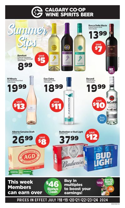 Calgary Co-op Liquor Flyer July 18 to 24