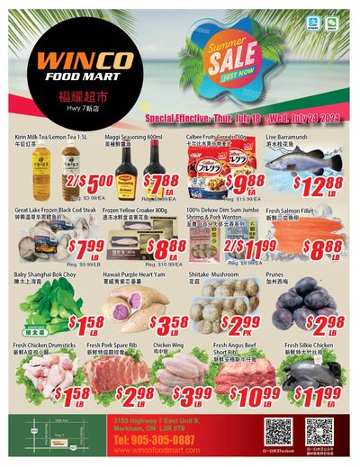 WinCo Food Mart (HWY 7) Flyer July 18 to 24