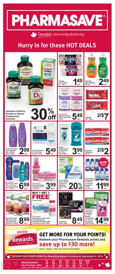 Pharmasave (ON & West) Flyer July 19 to July 1