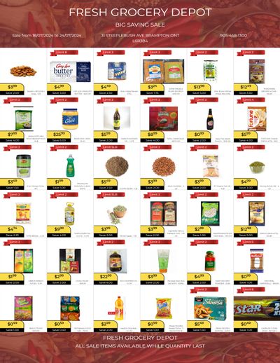 Fresh Grocery Depot Flyer July 18 to 24