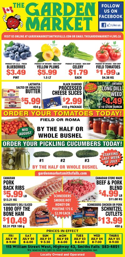 The Garden Market Flyer July 19 to 25