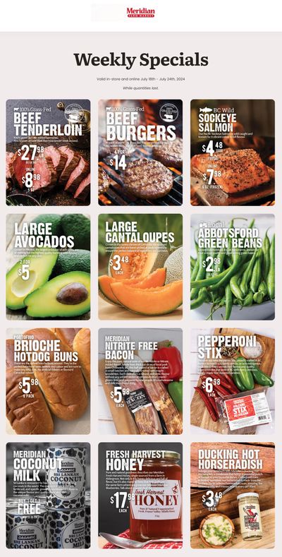 Meridian Farm Market Flyer July 18 to 24