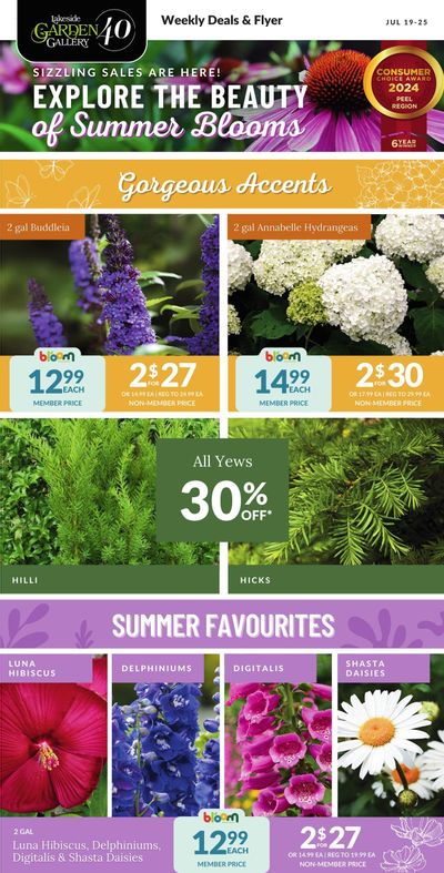 Lakeside Garden Gallery Flyer July 19 to 25
