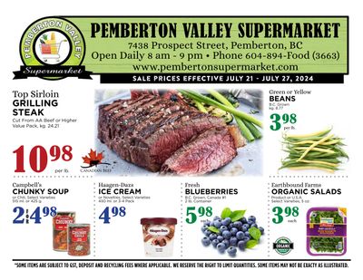 Pemberton Valley Supermarket Flyer July 19 to 25 Pemberton Valley Supermarket Flyer July 19 to 25