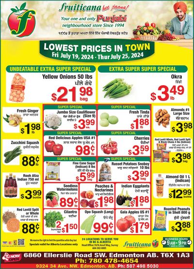 Fruiticana (Edmonton) Flyer July 19 to 25