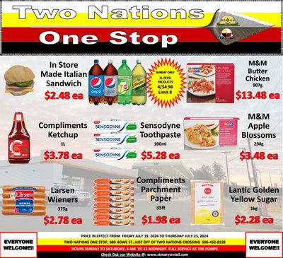Two Nations One Stop Flyer July 19 to 25