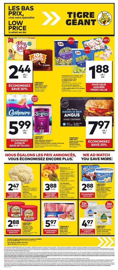 Tigre Géant Flyer July 24 to 30