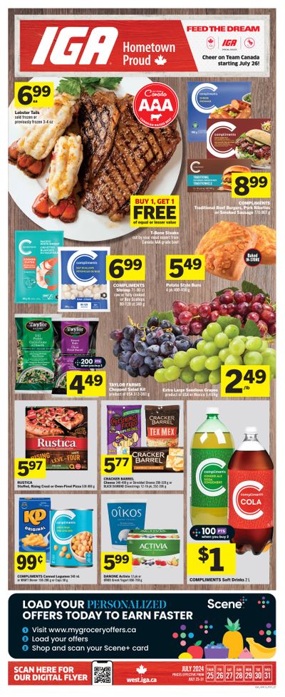 IGA (West) Flyer July 25 to 31
