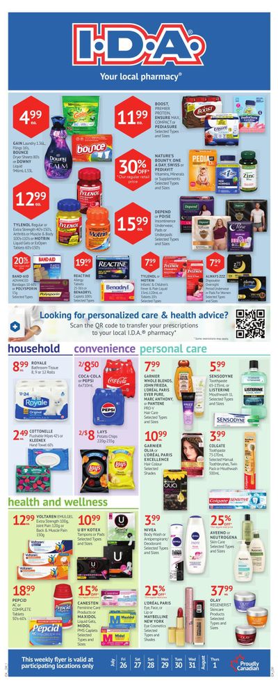 I.D.A. Flyer July 26 to August 1
