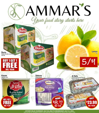 Ammar's Halal Meats Flyer July 25 to 31