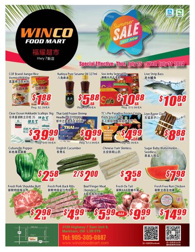 WinCo Food Mart (HWY 7) Flyer July 25 to 31