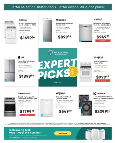 Trail Appliances (BC) Flyer July 25 to 31
