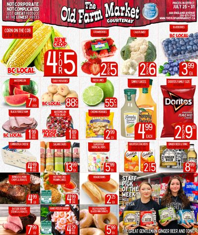 The Old Farm Market (Courtenay) Flyer July 25 to 31