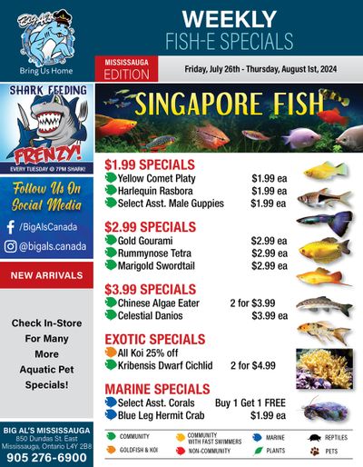 Big Al's (Mississauga) Weekly Specials July 26 to August 1