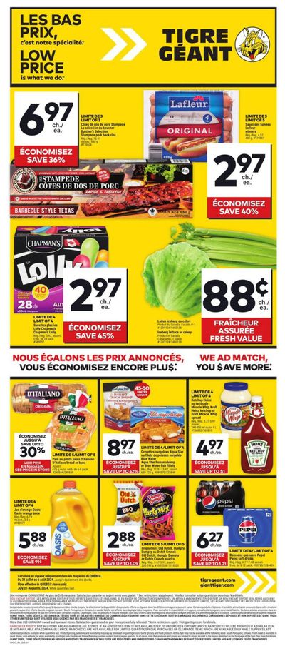 Tigre Géant Flyer July 31 to August 6