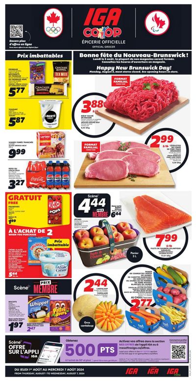 IGA (NB) Flyer August 1 to 7