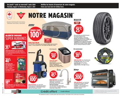 Canadian Tire (QC) Flyer August 1 to 7