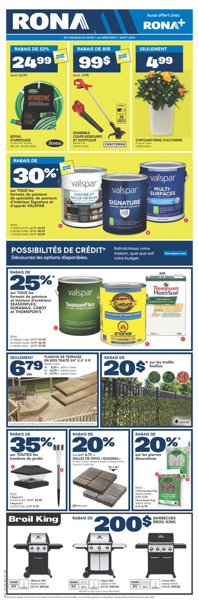 Rona & Rona+ (QC) Flyer August 1 to 7