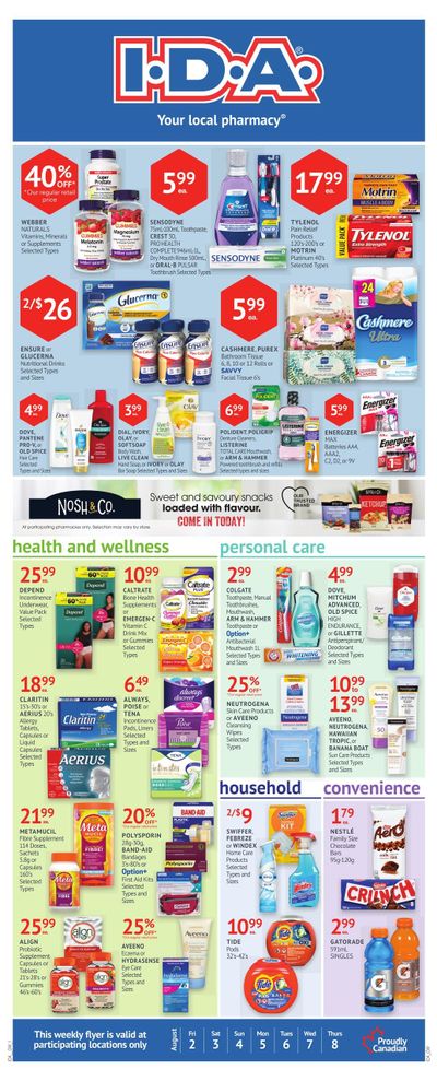 I.D.A. Flyer August 2 to 8