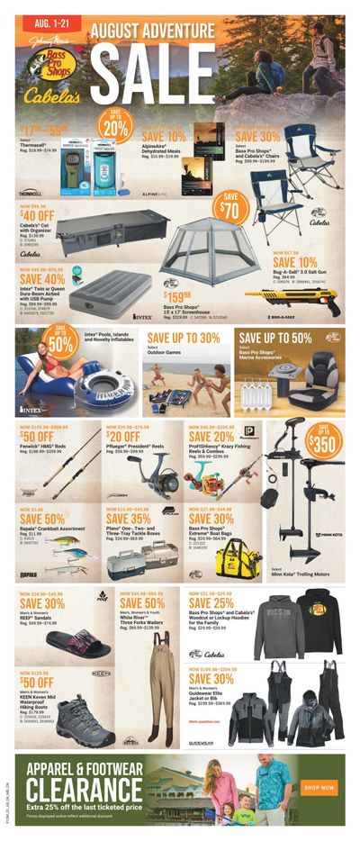 Bass Pro Shops Flyer August 1 to 21