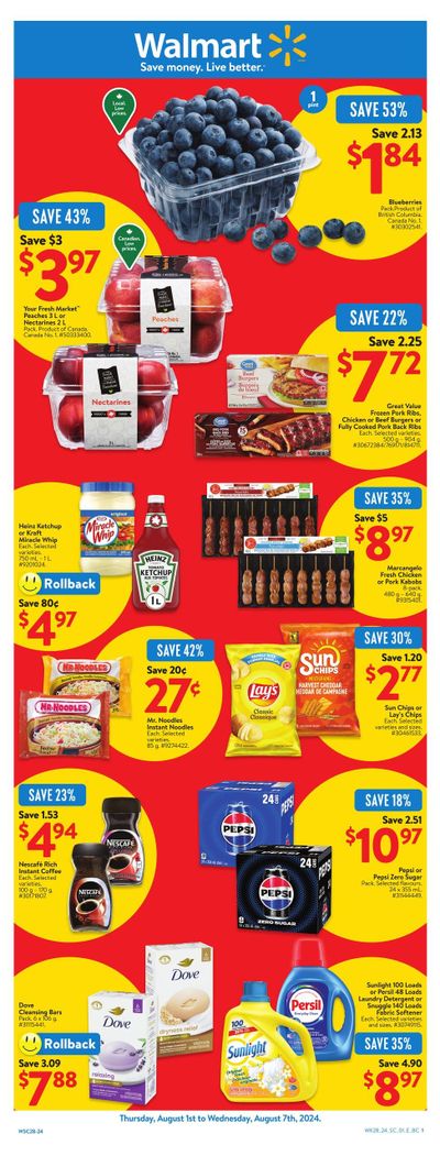 Walmart (West) Flyer August 1 to 7