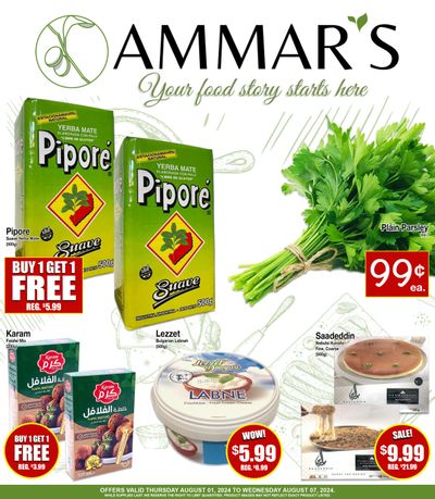 Ammar's Halal Meats Flyer August 1 to 7