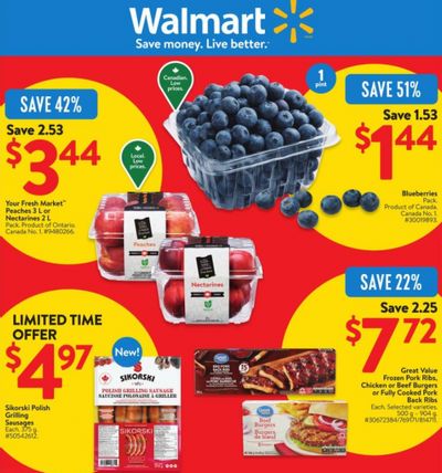 Walmart Canada: Pint of Blueberries $1.44, Peach 3L or Nectarines 2L $3.44 + More August 1st – 7th