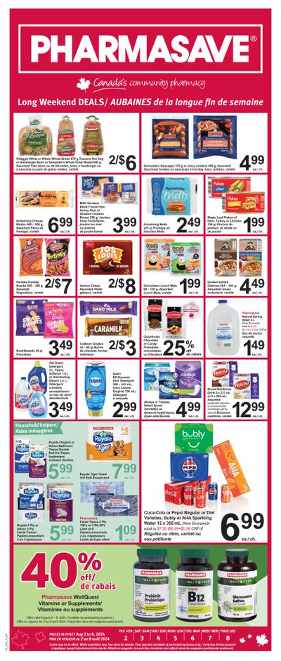 Pharmasave (NB) Flyer August 2 to 8