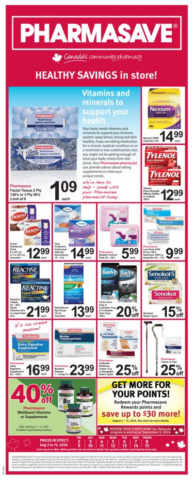 Pharmasave (West) Flyer August 2 to 15