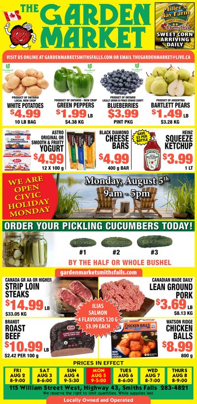 The Garden Market Flyer August 2 to 8