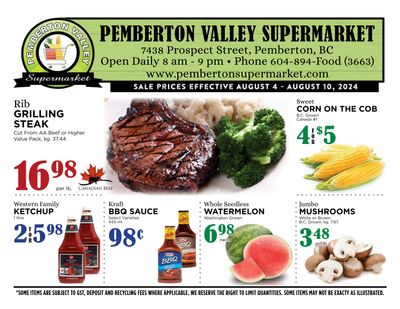 Pemberton Valley Supermarket Flyer August 2 to 8