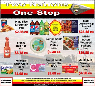 Two Nations One Stop Flyer August 2 to 8