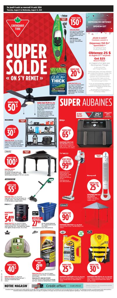 Canadian Tire (QC) Flyer August 8 to 14