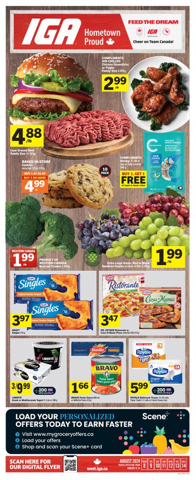 IGA (West) Flyer August 8 to 14