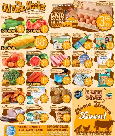 The Old Farm Market (Courtenay) Flyer August 8 to 14