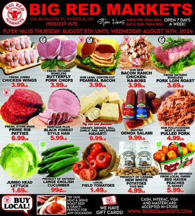 Big Red Markets Flyer August 8 to 14