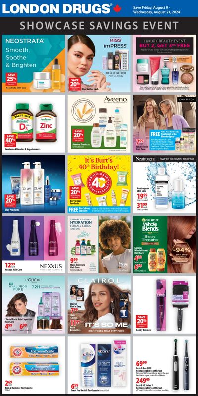 London Drugs Showcase Savings Event Flyer August 9 to 21