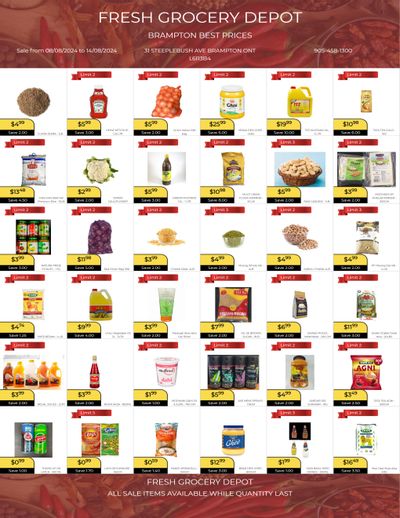 Fresh Grocery Depot Flyer August 8 to 14