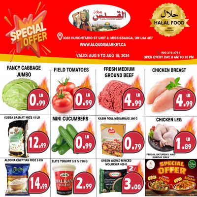 Al-Quds Supermarket Flyer August 9 to 15