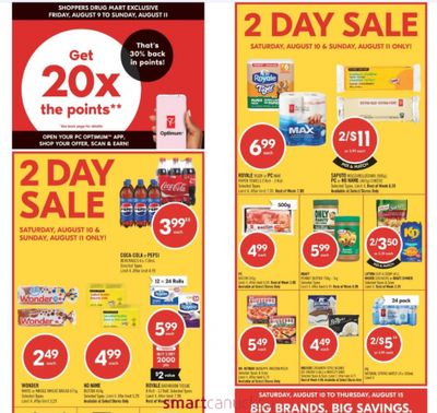 Shoppers Drug Mart Canada: Earn 20x The Points Until August 11th