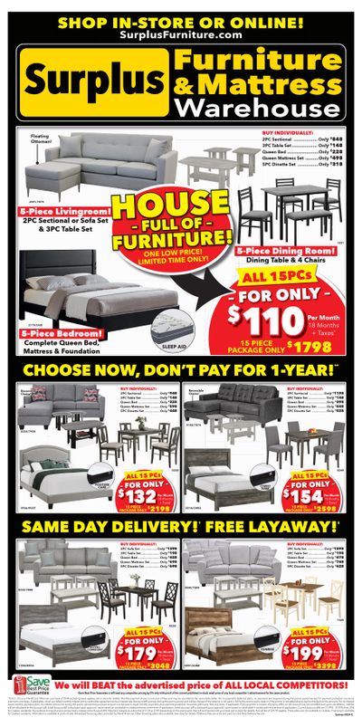 Surplus Furniture & Mattress Warehouse (Sydney) Flyer August 12 to 25