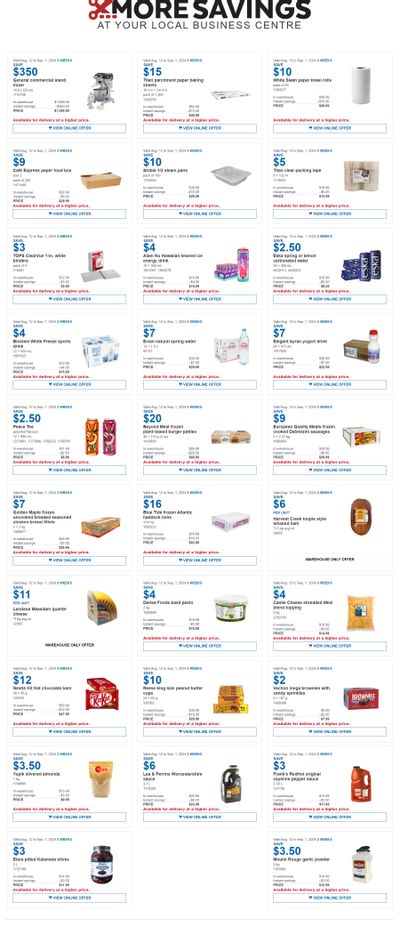 Costco Business Centre Instant Savings Flyer August 12 to September 1