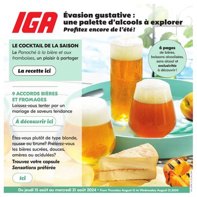 IGA (QC) Liquor Flyer August 15 to 21