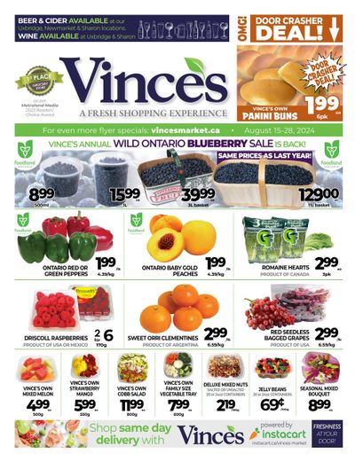 Vince's Market Flyer August 15 to 28
