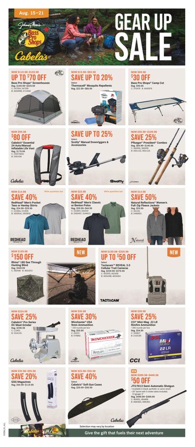 Bass Pro Shops Flyer August 15 to 21