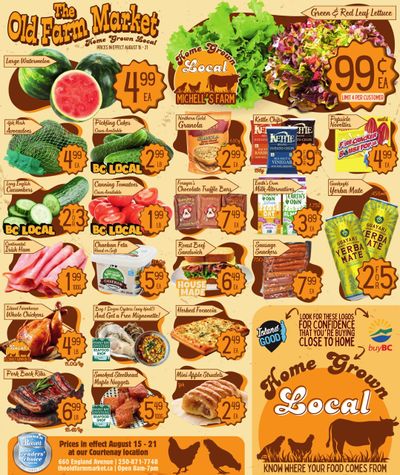The Old Farm Market (Courtenay) Flyer August 15 to 21